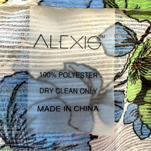 Alexis Missie Floral Sheer Long Sleeve Wrap Tie Top Women’s Small - Picture 12 of 13